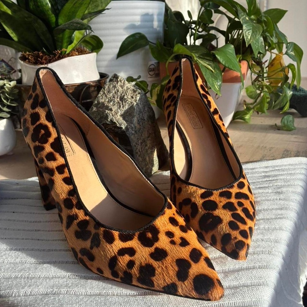 Antonio Melani Leopard Print Block Heel Pumps – Size 10 🐆